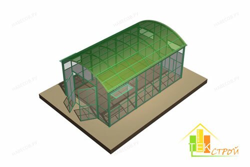 Теплица из поликарбоната "Оранжерея - 3"